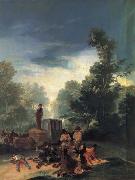 Francisco Goya Highwaymen attacking a  Coach oil painting artist